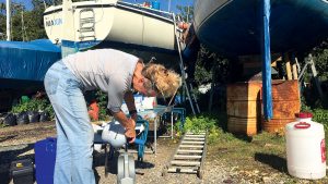 boat-engine-oil-PBO277.practical_engine_oil.img_4684_laura_disposes_of_the_old_oil
