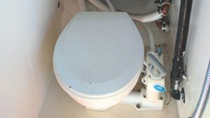 a toilet on a boat