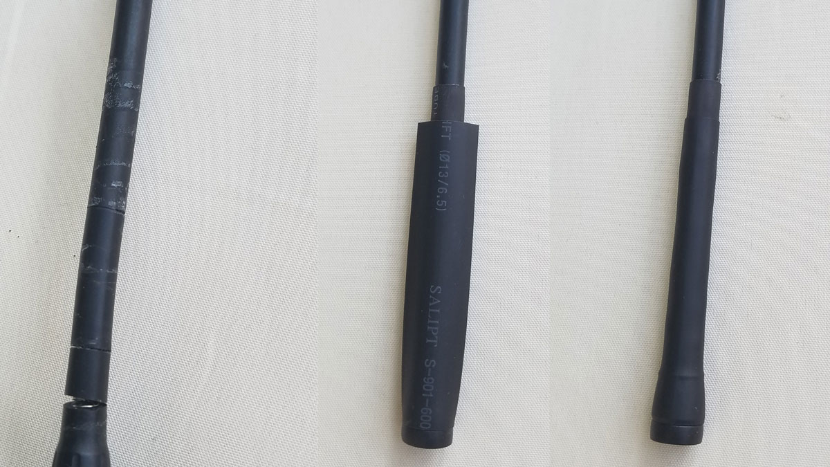 Broken VHF aerial and the steps to repair it