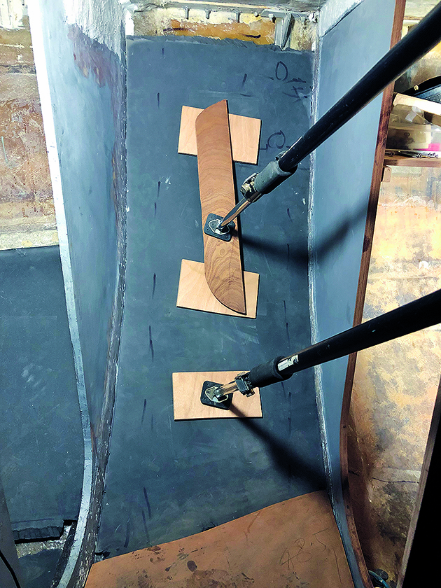 Blocks being used on a boat