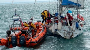 An RNLI call outs to a sailing yacht