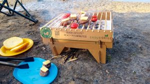 A CasusGrill on the edge of a beach