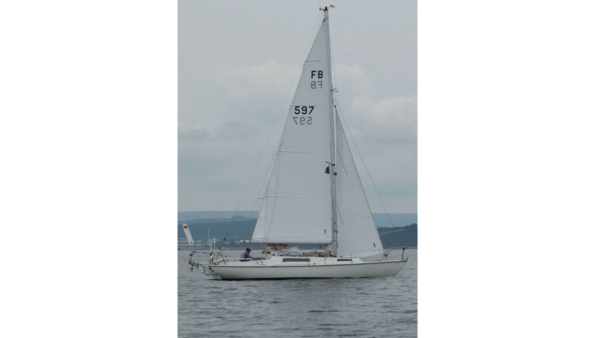 Duncan Lougee and his 25ft Folkboat Minke