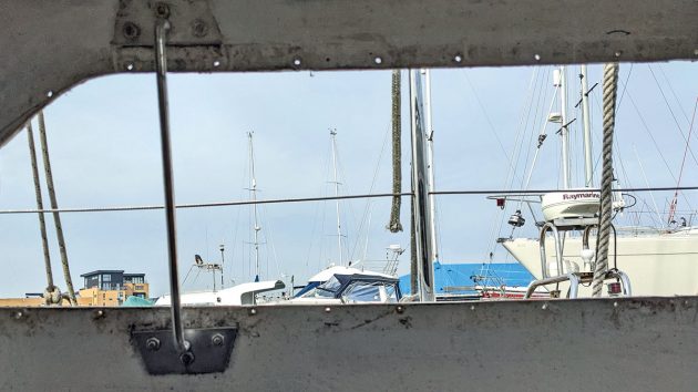 A window removed from a boat