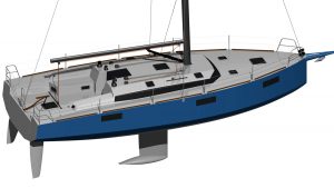 A render of the VMG 40 yacht
