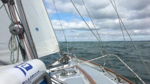 A boat sailing