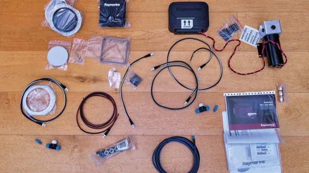 cords, and parts for a Raymarine autopilot