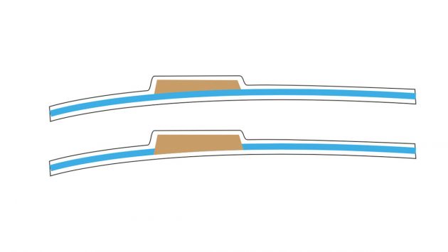 A drawing of a cross-section of a coach roof of a boat