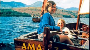 The boat Amazon being sailed during the film Swallows and Amazons