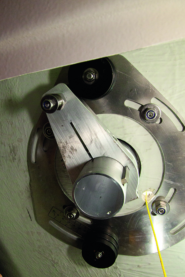 An output level fitted to a drive tube as part of tiller to wheel conversion of a yacht