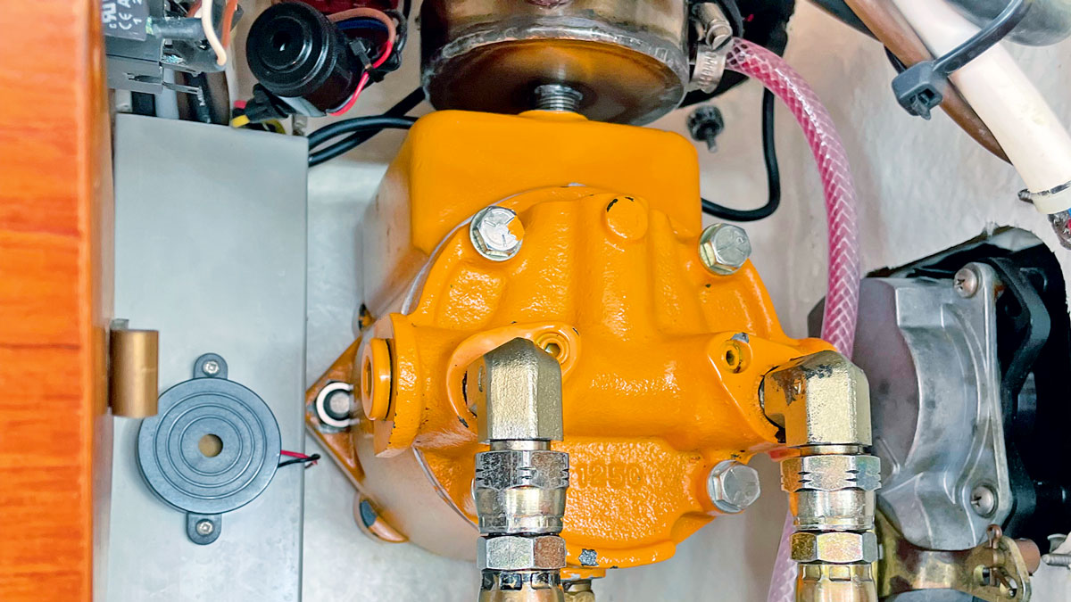 A helm pump - part of a hydraulic steering helm