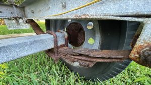 boat trailer leaf springs in need of replacement