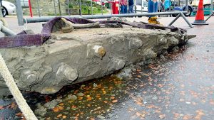 Osmosis on a boat that has caused the keel to fall off the boat hull