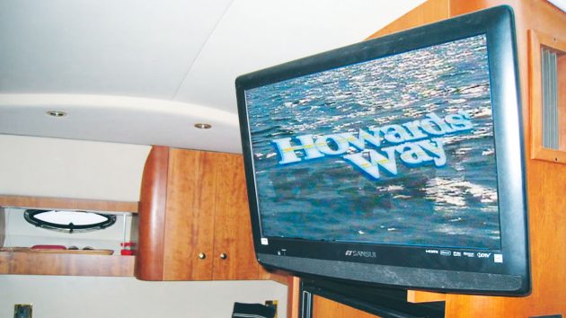 TV on a boat