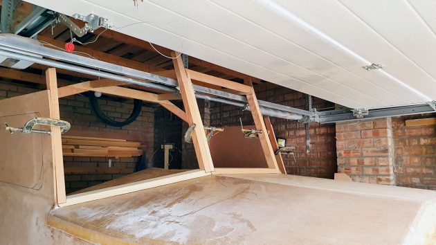 A boat being built