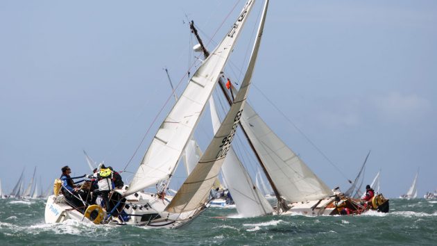 Impala 28 Polly racing in the Round the Island Race, Isle of Wight, in 2016. Credit: Patrick Eden