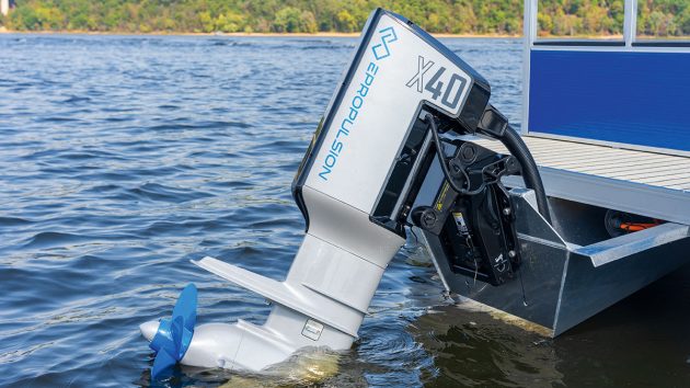 The X50 electric outboard, part of the ePropulsion X series