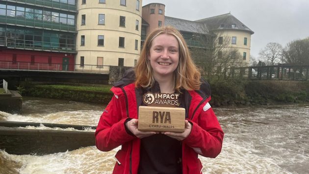 Freya Terry was recently awarded a RYA Cymru Wales Impact Award for her work with young people. Credit: RYA