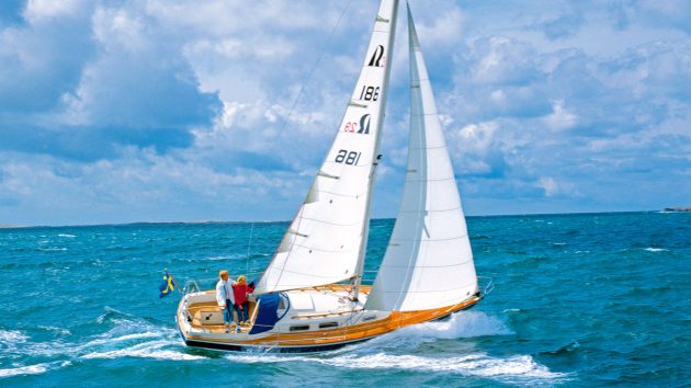 Offshore boats - a Hallberg-Rassy 29 yacht sailing offshore