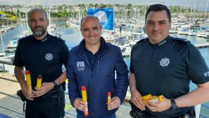 The Royal Yachting Association Northern Ireland and Police Service of Northern Ireland have teamed up to meet the demand for safe expired marine flare disposal. Credit: RYA NI