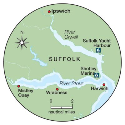 East coast rivers cruising chart - the River Stour