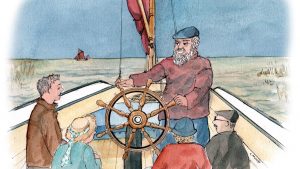 Barge safety painting by Claudia Myatt