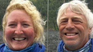 Sarah Packwood and Brett Clibbery smiling