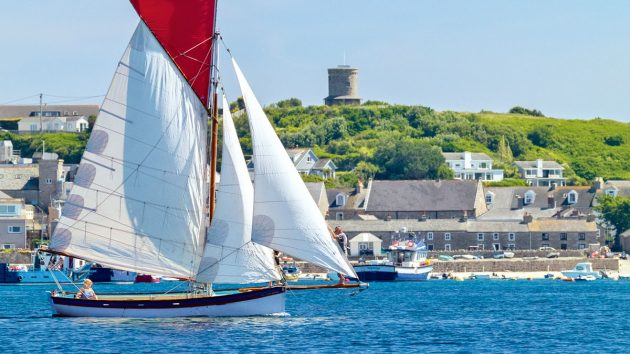 A boat on a passage plan in the westcountry of the UK