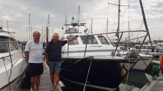 Guernsey Boat Owners Association President Nick Guillemette (right) and Andy Round, Rear Commodore (Sail) of the Royal Channel Islands Yacht Club