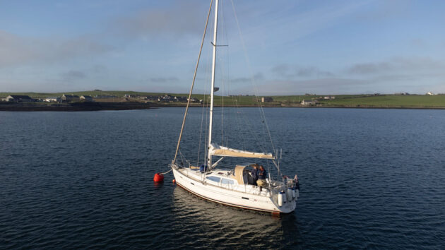 Nick and Alison Boxall aboard Whimbrel, their 35ft 6in Southerly 110