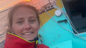 Jasmine Harrison on her boat