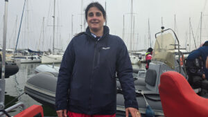 A woman wearing a jacket