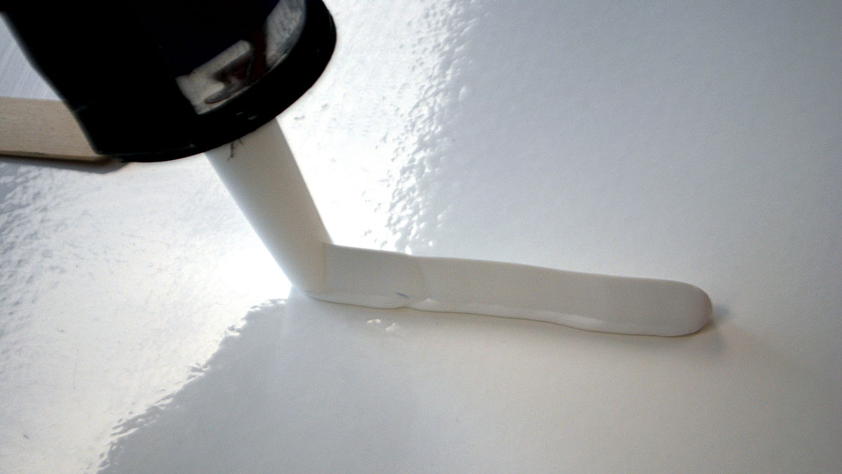 Sealant being applied