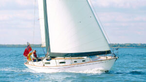 A Contessa 32 yacht under sail