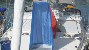A wind scoop on a boat
