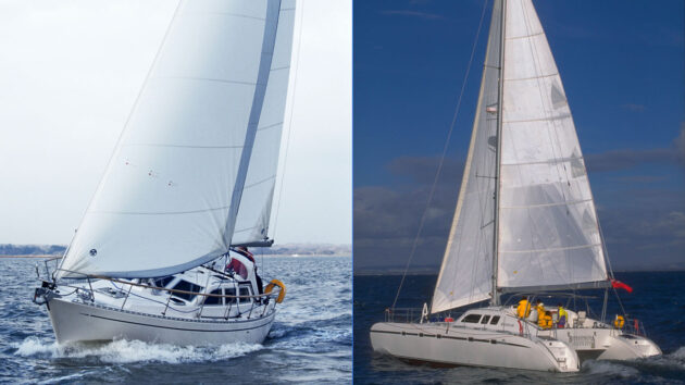 Multihulls and Monohulls sailing