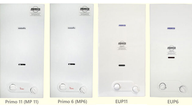 The four models of open-flued Morco water heater affected by the product recall