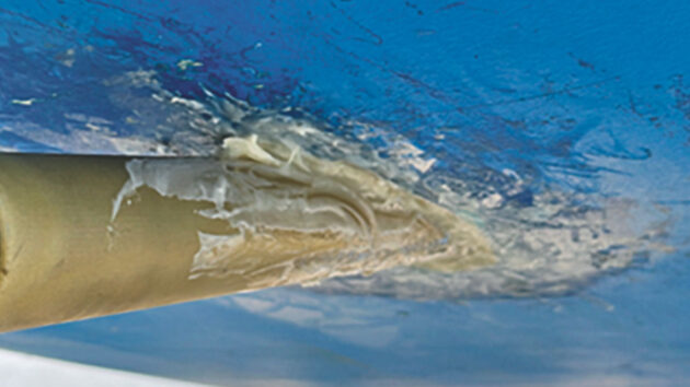 close up of a boat hull