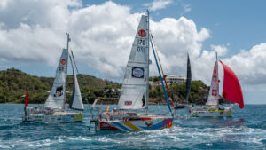 The Mini Globe Race 2025 fleet left for the first leg from Antigua to Panama. Credit: Rob Havill/MGR 2025