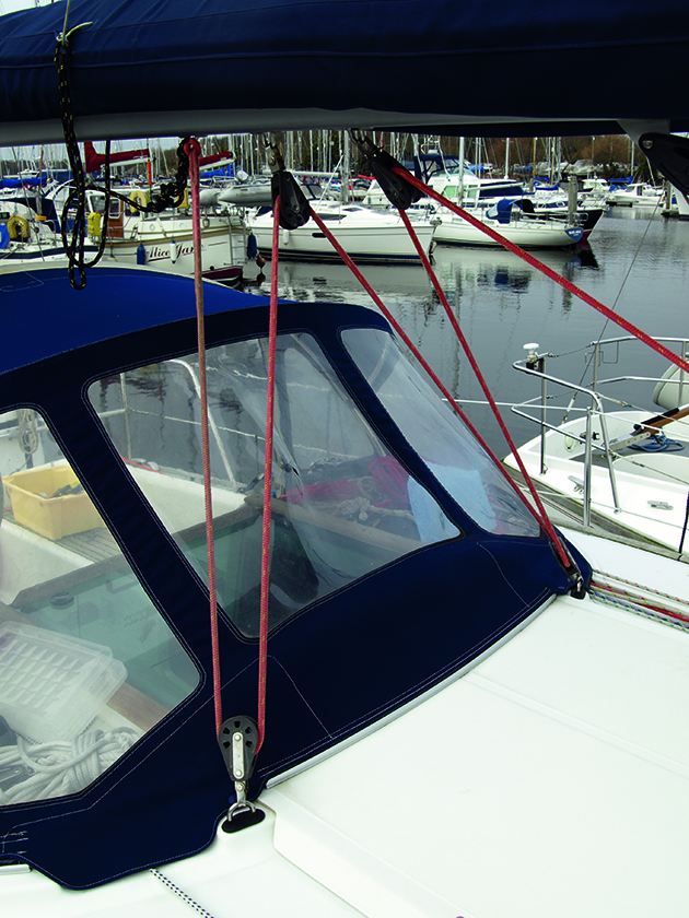 Rigging on a yacht
