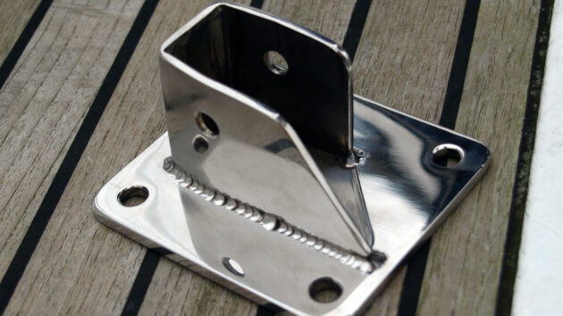 A fitting needed to make a removable mainsheet track