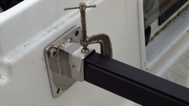 A removable mainsheet track being fitting to a boat