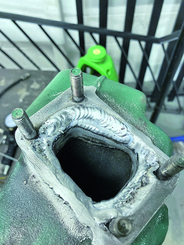 Heat Exchanger surface rebuilt by careful welding