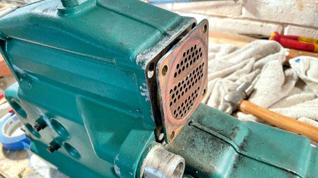 A filter on a heat exchanger