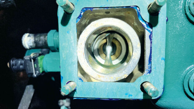 Thermostat on heat exchanger