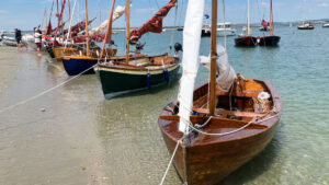 Several Tideway dinghy moored along the show