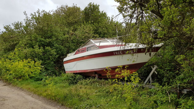 Abandoned boat in Hugh Town, Isles of Scilly. Credit: John Summerscales
