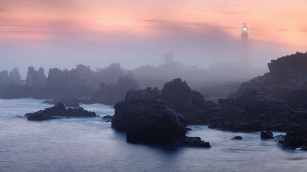 Fog off the coast of Ouessant (Ushant)island, Brittany, France. Credit: mauritius images GmbH/Alamy