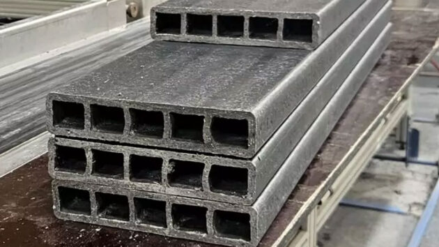 Recycled GRP planks. Credit: marineandboatrecycling.co.uk