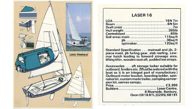 Laser 16 trailer sailer boat test - from the December 1987 issue of Practical Boat Owner